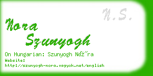 nora szunyogh business card